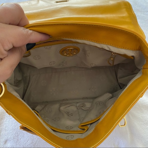 Tory Burch 797 Suede & Leather Satchel Bag - Picture 5 of 15